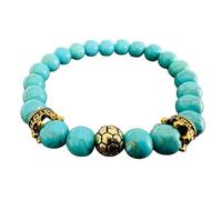 Bracciale Tibetan Color Turchese Cristallo Naturale Amuleto Portafortuna Monaci Tibetani Talismano Protezione Benedizione Buddhismo Mantra Sacri Yoga Idea Regalo Uomo Donna