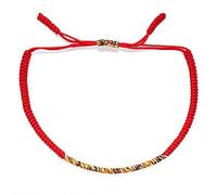 Bracciale Tibetano, Braccialetto Etnico Fatto A Mano Multicolore Con Corda Intrecciata Cavigliera Braccialetti Di Amicizia Fortunati Braccialetti Con Ciondoli Regolabili Rossi Tibetani Braccialetto