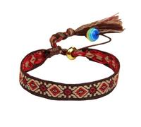 Bracciale Tibetano, Nappe Del Braccialetto Regolabile Braccialetti Etnici Del Ricamo Corda Tessuta Multicolore Marrone Della Boemia Fascino Fatto A Mano Braccialetti Del Tibet Regalo Delle Donne De