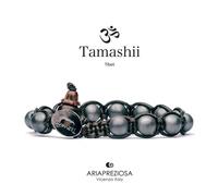 Bracciale Tibetano Pietra Ematite Opaca Tamashii 1 giro BHS900-71
