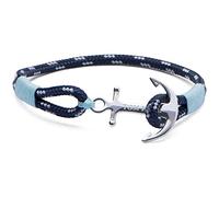 Bracciale Tom Hope in argento 925/1000 e tessuto blu