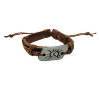 Bracciale Tribale Sole Luna Estate Pelle Teschio Braccialetto Set Surfer