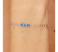 Bracciale Trilogy Tre Zirconi Azzurri Per Donna In Acciaio Sagapo SDZ24