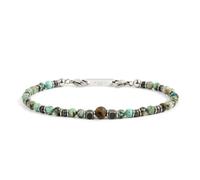 Bracciale turchese africano e occhio di tigre