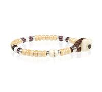 Bracciale Unisex Cordoncino GERBA WHITE&SAND 01 Ceramica Chiusura Bottone