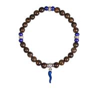 Bracciale Unisex Elastico GERBA HORN11 in Argento 925 con Pietre Naturali e Corn