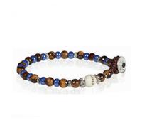 Bracciale Unisex GERBA 44 Cordoncino con Pietre Naturali e Chiusura Bottone