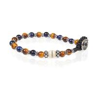 Bracciale Unisex Gerba LAB 080 con Pietre Naturali e Chiusura Cappio Argento 925