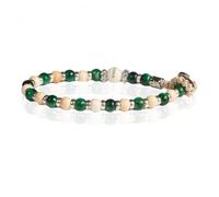 Bracciale Unisex GERBA MUSLE 01 Cordoncino con Pietre Naturali e Argento 925