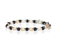 Bracciale Unisex GERBA MUSLE 02 Cordoncino con Pietre Naturali e Argento 925