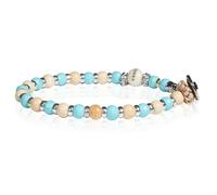 Bracciale Unisex GERBA MUSLE 04 Cordoncino con Pietre Naturali e Argento 925