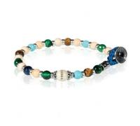 Bracciale Unisex GERBA MUSLE 08 Cordoncino con Pietre Naturali e Argento 925