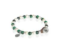 Bracciale Unisex GERBA PL01 in Macramè con Perle e Pietre Naturali