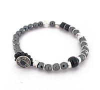 Bracciale Unisex GERBA SW12 in Macramè con Pietre Naturali e Argento 925