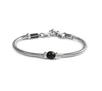 Bracciale Unisex Marlù 13BR137-N catena snake con sfera centrale nero