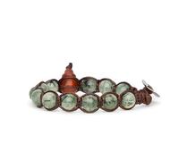 Bracciale Unisex Tamashii Prehnite Trasparente Porta Fortuna Tibetano BHS900-280