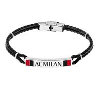 Lowell Bracciale In Acciaio E Pelle Intrecciata Con Targhetta B-MB001UCR
