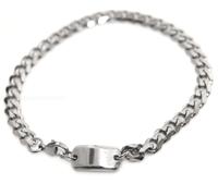 BRACCIALE UOMO ACCIAIO INOSSIDABILE e ANALLERGICO TARGA GRUMETTA 7 mm +MISURE