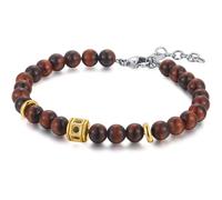 Bracciale Uomo Acciaio Sagapo Sfere Onice Blu Occhio Tigre SHI11 SHI12 SHI14