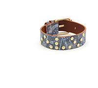 Bracciale Uomo ALV By Alviero Martini ALV0041 Pelle Blu Marrone Dorato Gold