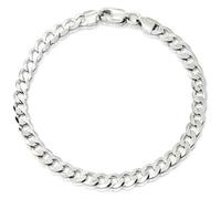 Bracciale uomo argento sterling 925 catena grumetta massicia regalo gioielli