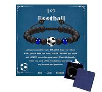 Bracciale Uomo Bracciale Calcio, Braccialetto da calcio per uomini, ragazzi, adolescenti, regali di calcio, Idee Regalo Uomo Compleanno Regalo Anniversario, Regalo per Figli Nipoti Nipote e Fratello