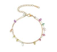 Bracciale Uomo Bracciale Messaggi Anelli Plated Bead Pearl Bracciali Stacked Jewelry Paperback Catena Braccialetti Oro Are Suitable For Girls' Fashion Jewelry Elastico Gioielli, Taglia unica, Acciaio