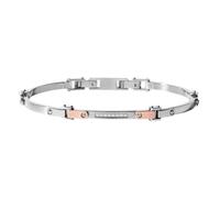 Bracciale Uomo Comete UBR499 in acciaio pvd Silver e rosè e diamanti bianchi