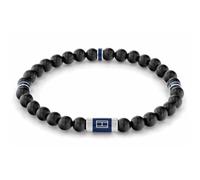 Tommy Hilfiger Jewelry Braccialetto da uomo in perle in legno Nero - 2790323