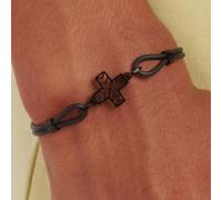 Bracciale Uomo Croce Acciaio Nero Sagapo Regalo Lui Idea Regalo SRB19