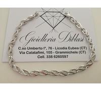 BRACCIALE UOMO DONNA UNISEX in oro bianco 18 Karati 750% Made in Italy