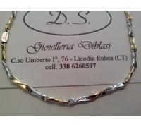 BRACCIALE Uomo Donna UNISEX ORO BIANCO E GIALLO oro 18 karati 750% made in Italy