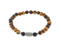 Bracciale uomo Gerba JUSTIN J001 Occhio di Tigre marrone ed Argento 925