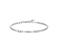 Bracciale Uomo Luca Barra BA1807 In Acciaio Con Piastra E Zirconi