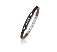 Bracciale Uomo in Acciaio 316L black con caucciù e pietra