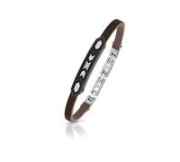 Bracciale Uomo in Acciaio 316L black con caucciù e pietra