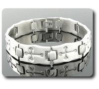Bracciale Uomo IN Acciaio. Motivo Croce