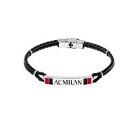 Lowell Bracciale In Acciaio E Pelle Intrecciata Con Targhetta B-MB001UCR