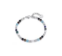 Bracciale Uomo Luca Barra BA1172 In Acciaio Con Pietre Multicolore