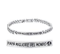 Bracciale Uomo Luca Barra BA1716 Con Scritta "Papà Migliore Del Mondo"