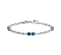 Bracciale Uomo Luca Barra BA1733 In Acciaio Con Elementi Blu