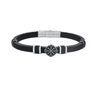 Bracciale Uomo Luca Barra BA1772 In Caucciù Con Timone Ed Elementi Acciaio