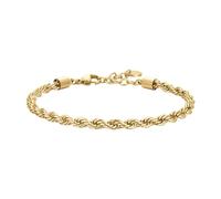 Bracciale Uomo Luca Barra BA1858 In Acciaio Dorato Tipo Corda 3,8 mm