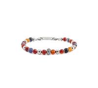 Bracciale Uomo Marlù 13BR110 Namastè in Acciaio Sfere Corniola e Sodalite