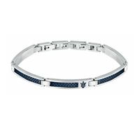 Maserati Bracciale Uomo Iconic JM523AVD33 Acciaio inossidabile IP Blu 21,5 cm Taglia unica