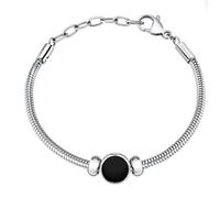 Bracciale Uomo Morellato Drops SCZ1206 in Acciaio + Smalto Nero 24.5 Cm