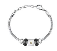 Bracciale Uomo Morellato Drops SCZ1208 in Acciaio + Cristalli Nero 24.5 Cm