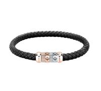 Bracciale Uomo Morellato Moody SQH51 Acciaio Pelle Nero