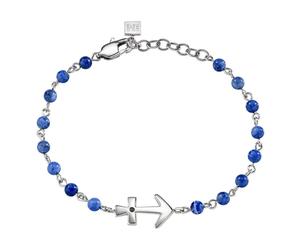 Bracciale Uomo Morellato Nobile SAKB09 Acciaio + Cristalli Blu con Ancora