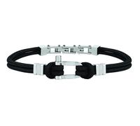 Bracciale Uomo Morellato Versilia SAHB10 Acciaio + Nylon Nero Chiusura Gancio